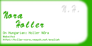 nora holler business card